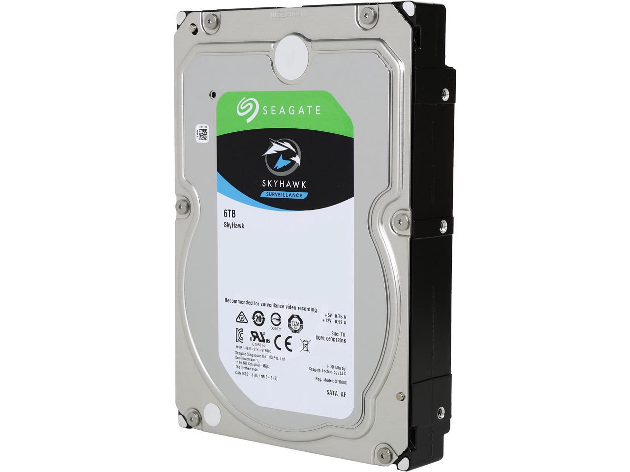Surveillance Hard Drive - Seagate SkyHawk 6TB 24x7 Video Recording | TecISoft ST6000VX0023