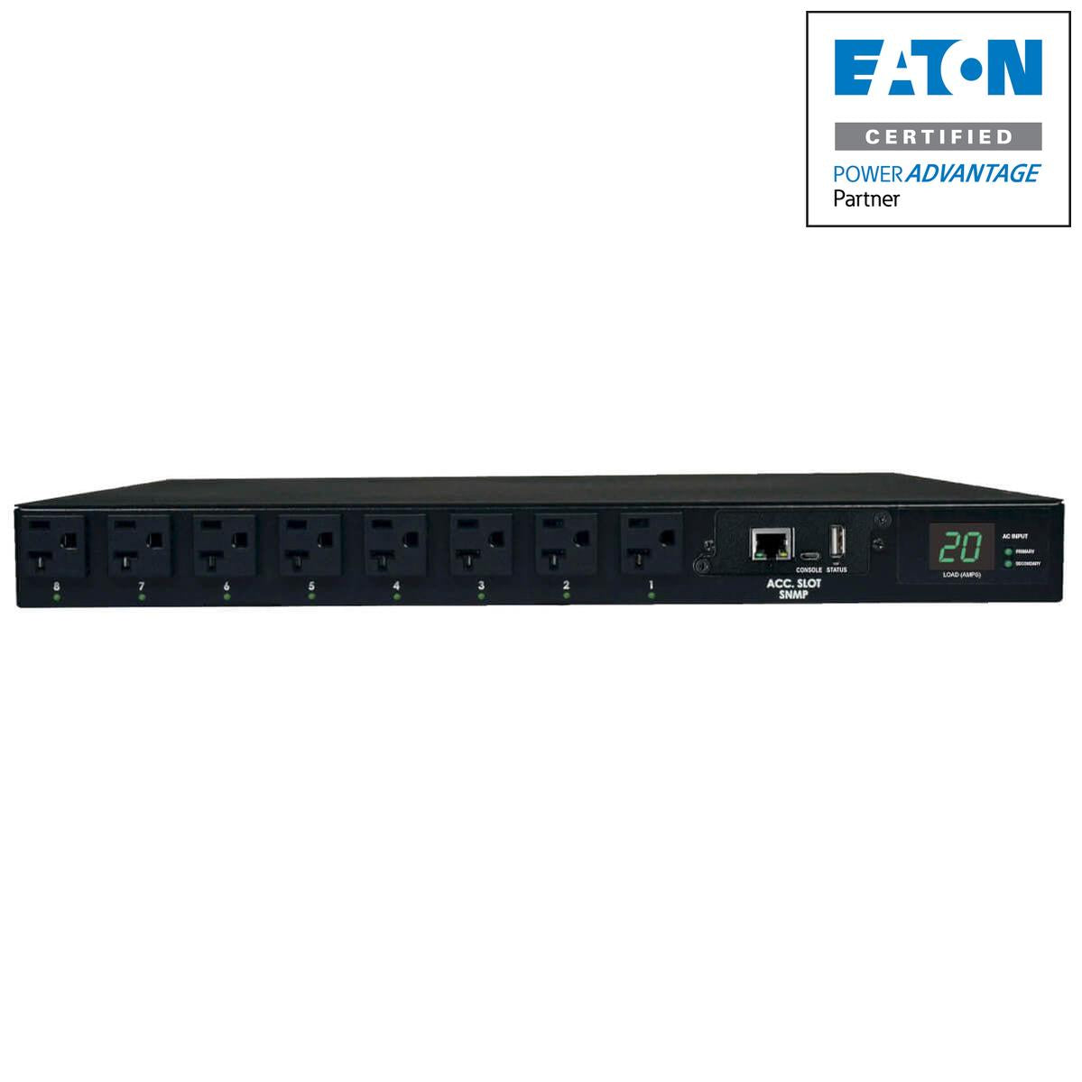 Switched Power Distribution Unit - 1.9kW Single-Phase PDU with Remote Monitoring | Tripp Lite PDUMH20ATNET