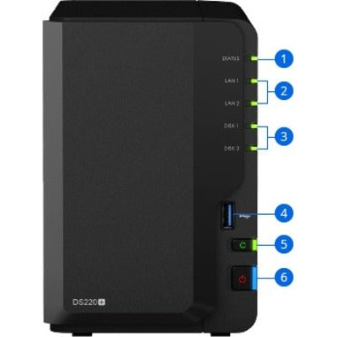 Synology DiskStation DS220+ SAN/NAS Storage System