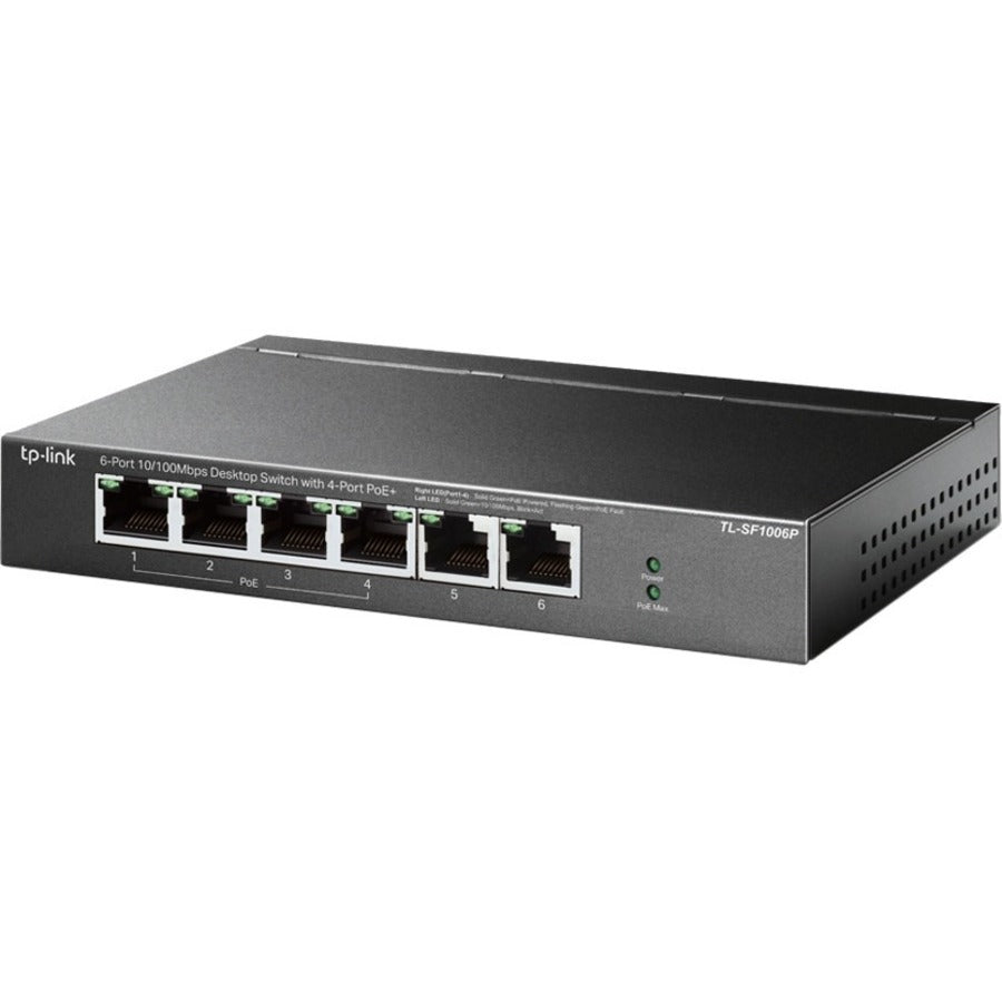 TL-SF1006P | 6-Port 10/100Mbps Desktop Switch with 4-Port PoE+