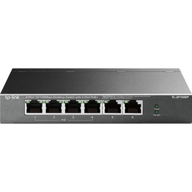 TL-SF1006P | 6-Port 10/100Mbps Desktop Switch with 4-Port PoE+
