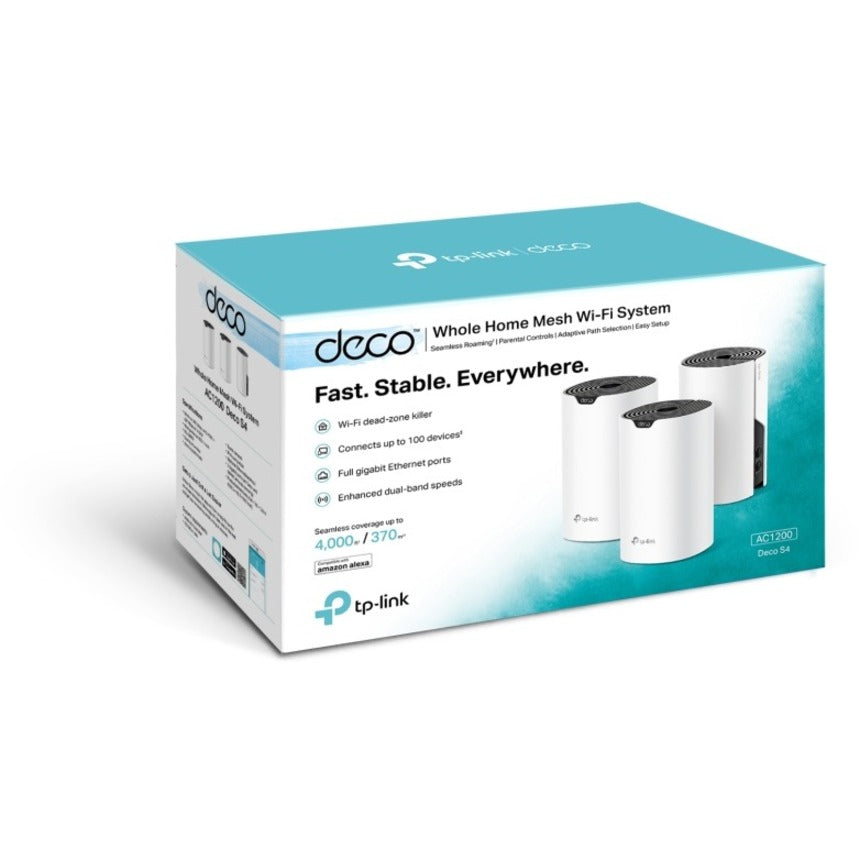 TP-Link Deco S4 (3-pack) - Wi-Fi 5 IEEE 802.11ac Ethernet Wireless Router DECO S4(3-PACK)