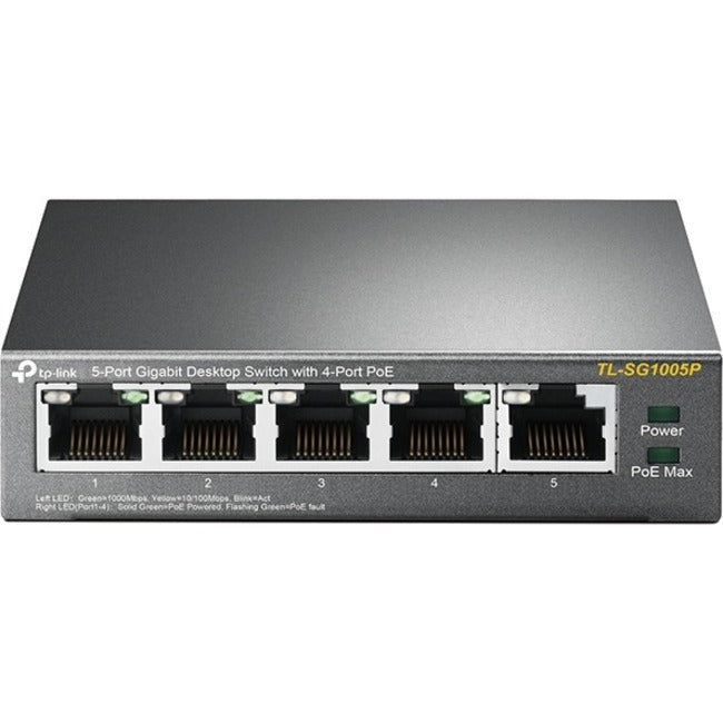 Tp-Link Tl-Sg1005P - 5-Port Gigabit Poe Switch - Limited Lifetime Protection