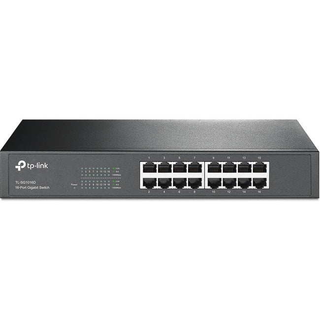 TP-Link TL-SG1016D 16-Port Gigabit Switch - Desktop/Rackmount Unmanaged | TecISoft