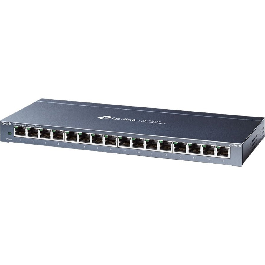 TP-Link TL-SG116 16-Port Gigabit Desktop Switch - Green Ethernet Technology with Plug and Play Setup | TecISoft