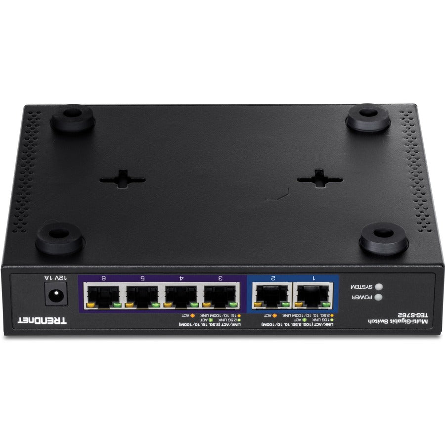TRENDNET 6-Port Multi-Gig Switch - 10G 2.5G Fanless Ethernet Switch with High Switching Capacity | TecISoft TEG-S762