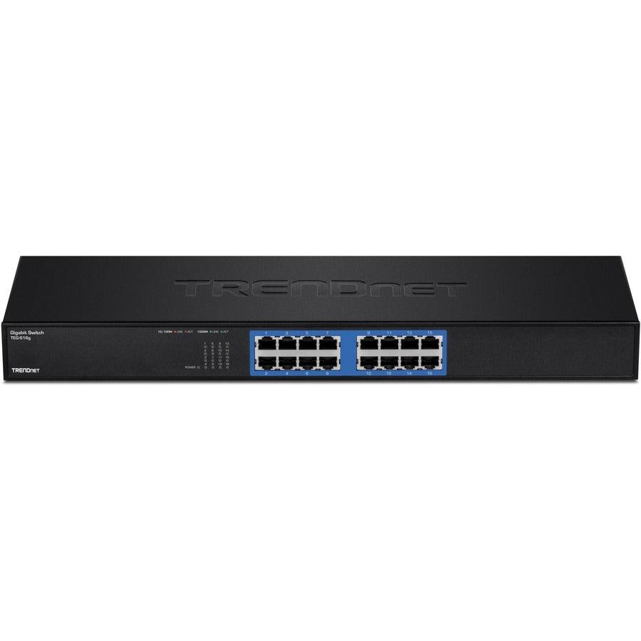 TRENDnet TEG-S16g 16-Port Gigabit GREENnet Switch - Energy-Efficient Rackmount | TecISoft