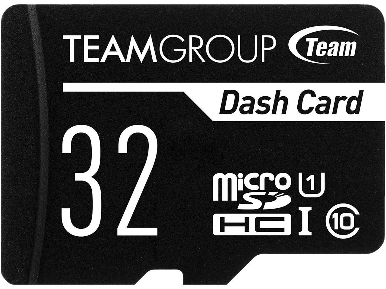 Team 32Gb Dash Card Microsdhc Uhs-I/U1 Class 10 Memory Card With Adapter, Speed Up To 80Mb/S (Tdusdh32Guhs03)