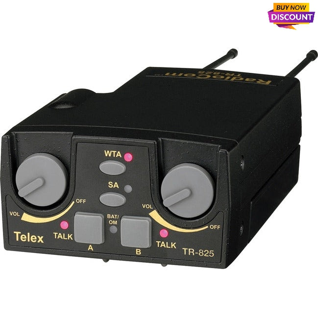 Telex TR-825 UHF Two-Channel Binaural Wireless Beltpack TR-825-E88