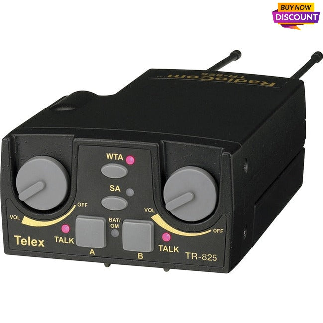 Telex TR-825 UHF Two-Channel Binaural Wireless Beltpack TR-825-E88R5