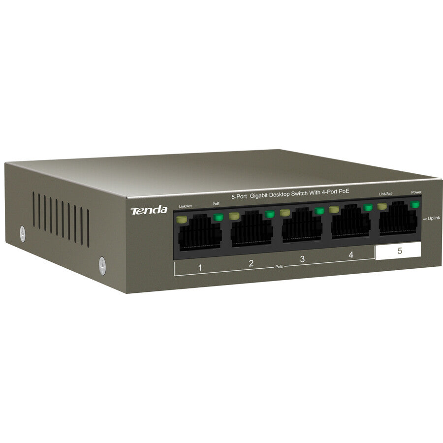 Tenda TEG1105P-4-63W PoE Switch - 5-Port Gigabit Desktop Switch | Tenda