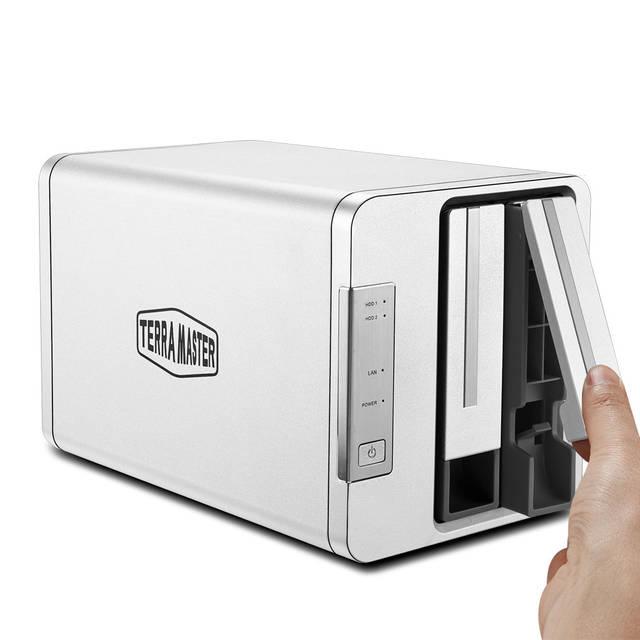 Terramaster F2-210 2-Bay Nas Quad Core 4K Transcoding Media Server Personal Cloud Storage (Diskless)