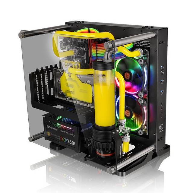 Thermaltake Core P1 Tg Mini Itx Ca-1H9-00T1Wn-00 No Power Supply Mini-Itx Case (Black)