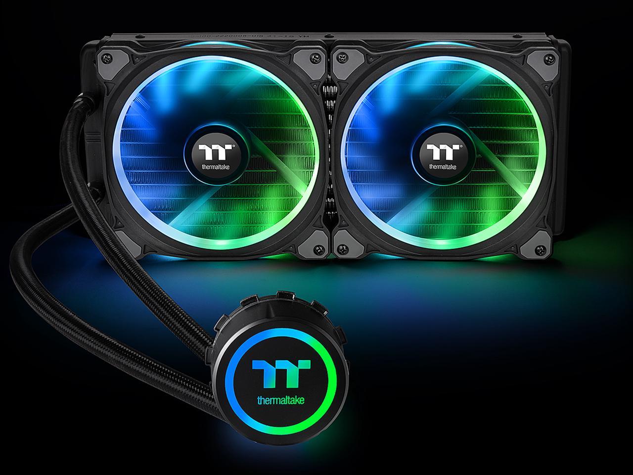 Thermaltake Floe Aio Riing Rgb 280 Tt Premium Edition Pwm Tr4 Lga2066 Ready Liquid Cooling System Cl-W167-Pl14Sw-A