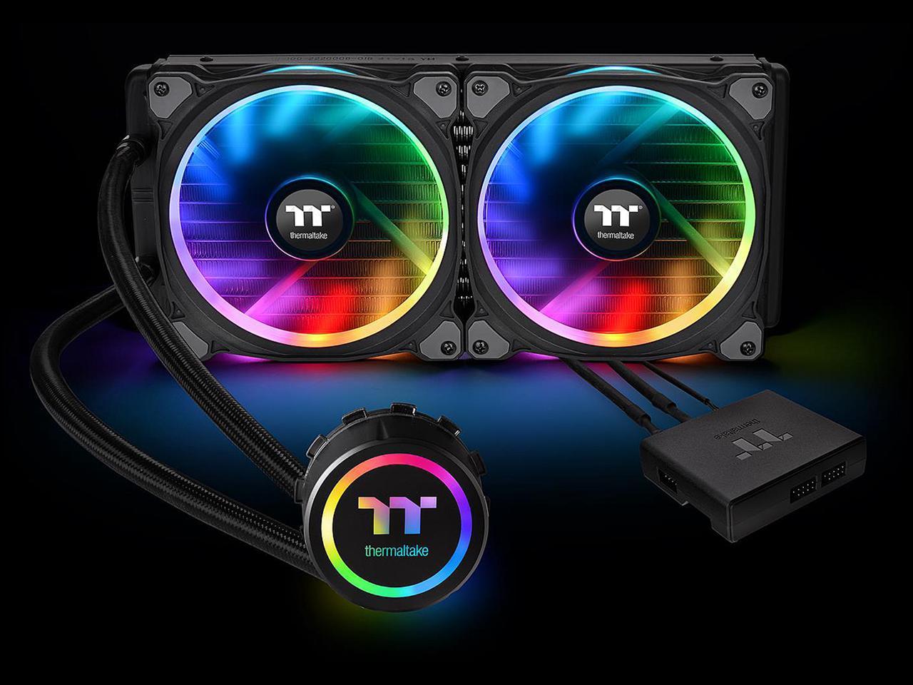 Thermaltake Floe Aio Riing Rgb 280 Tt Premium Edition Pwm Tr4 Lga2066 Ready Liquid Cooling System Cl-W167-Pl14Sw-A