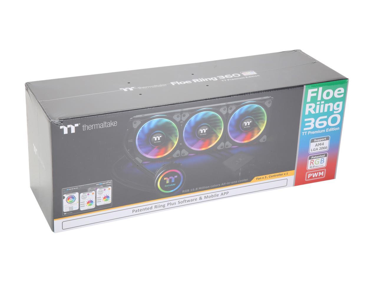 Thermaltake Floe Aio Triple Riing Rgb 360 Tt Premium Edition Pwm Am4 Lga2066 Ready Liquid Cooling