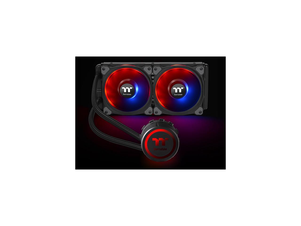 Thermaltake Floe Dx 240 Dual Riing Duo 16.8 Million Colors Rgb 36 Led Lga2066 Am4 Ready Intel/Amd