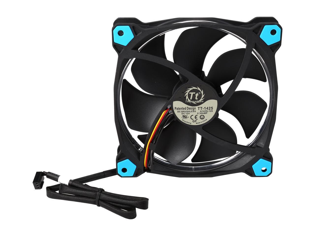 Thermaltake Riing 14 Series High Static Pressure 140Mm Circular Blue Led Ring Case/Radiator Fan Cl-F039-Pl14Bu-A