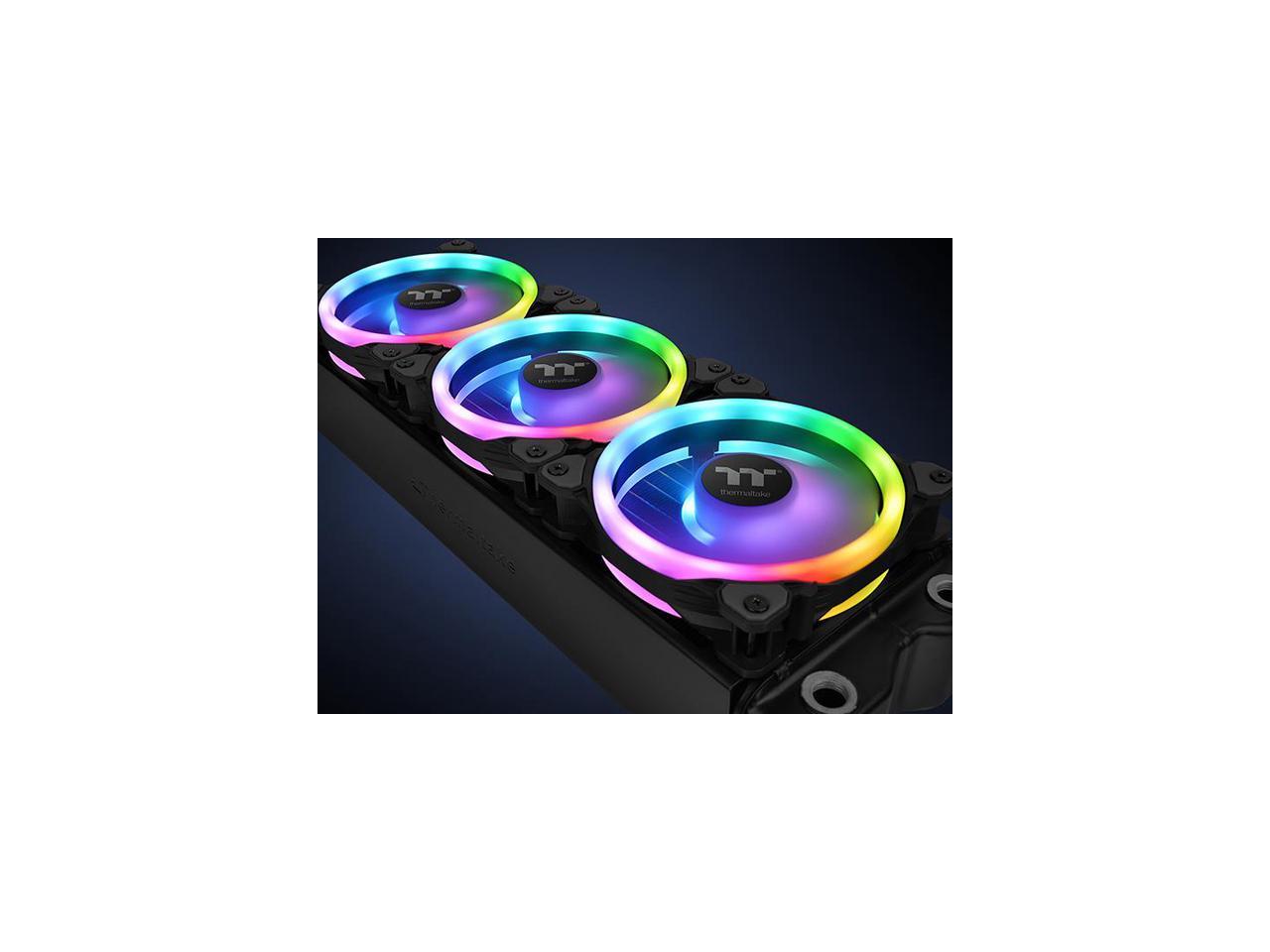 Thermaltake Riing Trio 14 Led Rgb Radiator Fan Tt Premium Edition (3-Fan Pack) Cl-F077-Pl14Sw-A 140Mm Rgb Led Case Fan