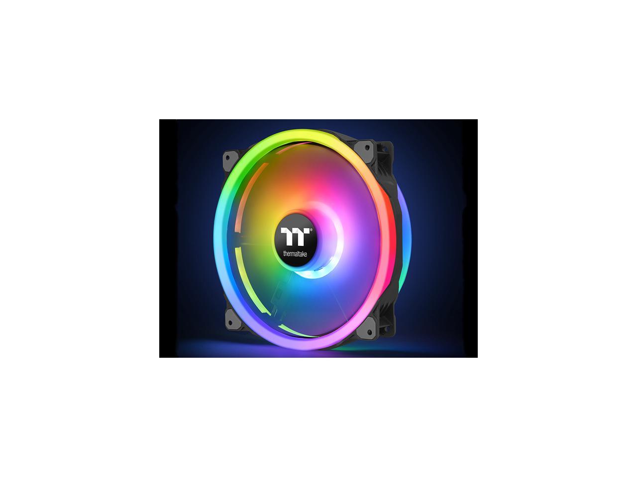 Thermaltake Riing Trio 20 Rgb Cl-F083-Pl20Sw-A 200Mm Addressable Rgb Led Case Fan