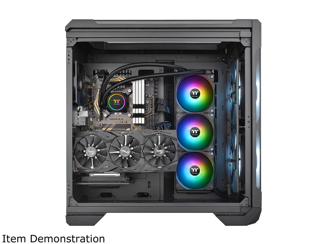 Thermaltake Th360 Argb Motherboard Sync Edition Intel/Amd All-In-One Liquid Cooling System 360Mm High Efficiency Radiator Cpu Cooler, Cl-W300-Pl12Sw-A