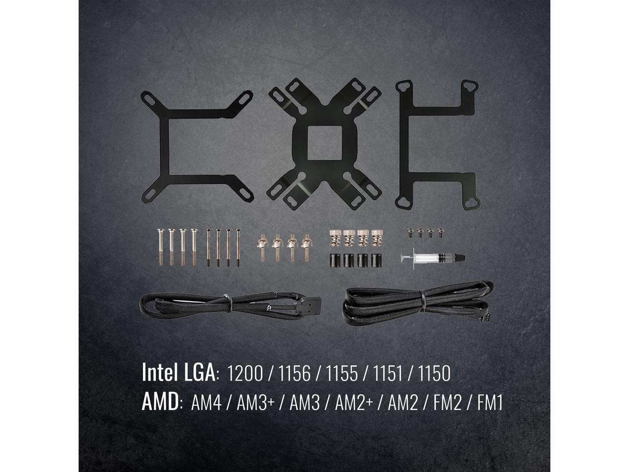 Thermaltake Th360 Argb Motherboard Sync Edition Intel/Amd All-In-One Liquid Cooling System 360Mm High Efficiency Radiator Cpu Cooler, Cl-W300-Pl12Sw-A