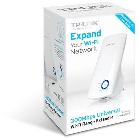 TP-LINK TL-WA850RE - 300Mbps Universal Wi-Fi Range Extender, Repeater, Wall Plug design, One-button Setup, Smart Signal Indicator