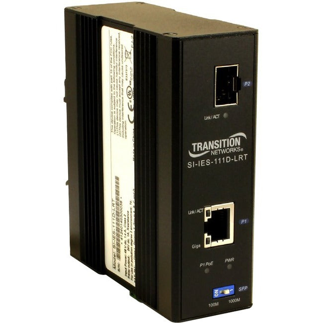 Transition Networks Hardened 1-Port Mid-Span Poe+ Injector