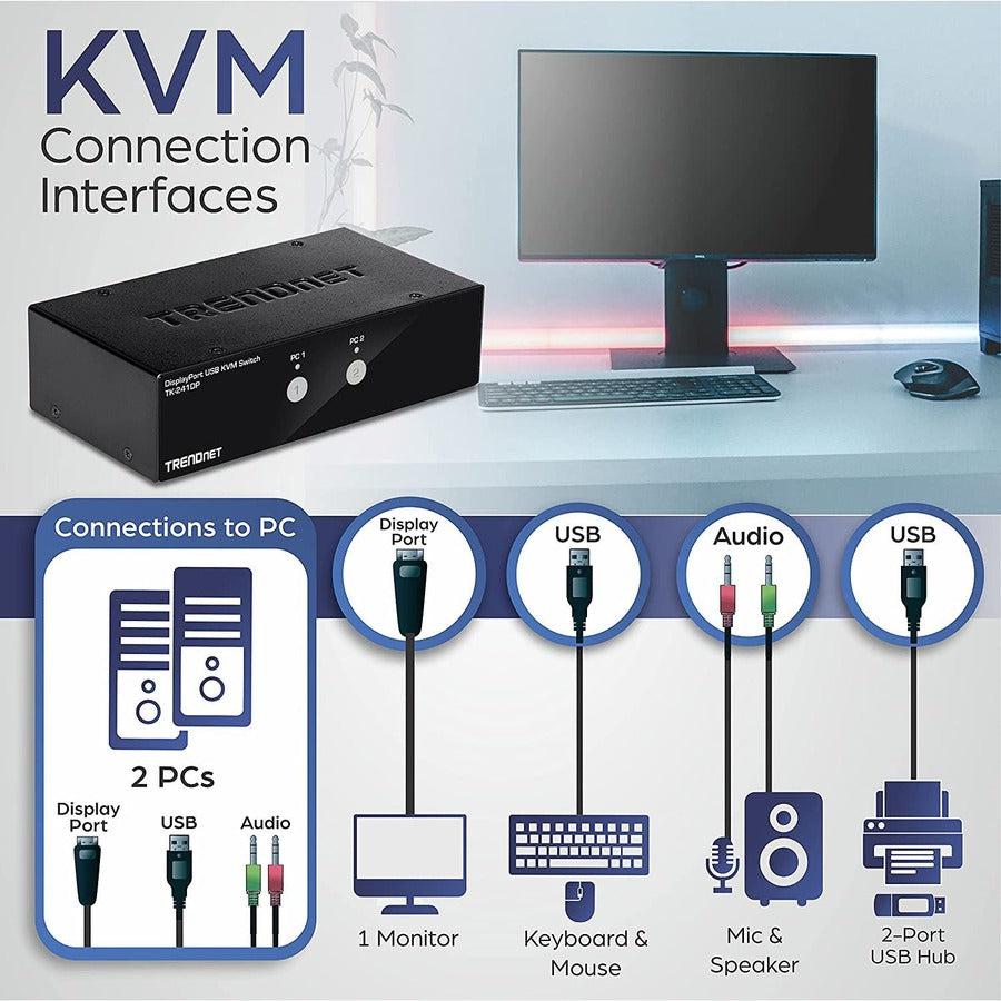 Trendnet Tk-241Dp Kvm Switch Black
