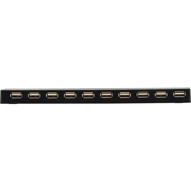 Tripp Lite 10-Port Usb Hub With Power Supply And International Plug Adapters - Hub - 10 X Usb 2.0 - Desktop
