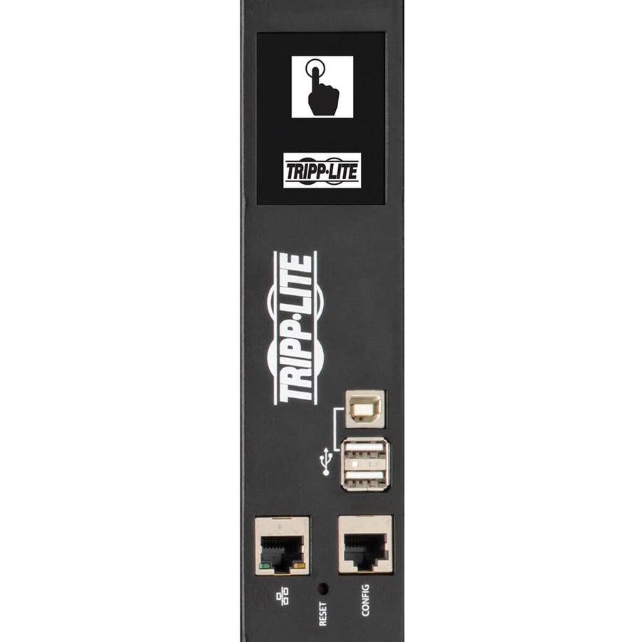 Tripp Lite 10Kw 3-Phase Pdu, Vertical, Switched, 0U, 24 Iec C13, 6 Iec C19 To L21-30P - 6 Ft. Cord, Lx Platform, Taa