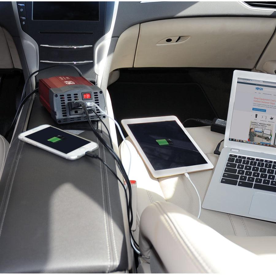 Tripp Lite 150W Powerverter Ultra-Compact Car Inverter With Ac Outlet And 2 Usb Charging Ports