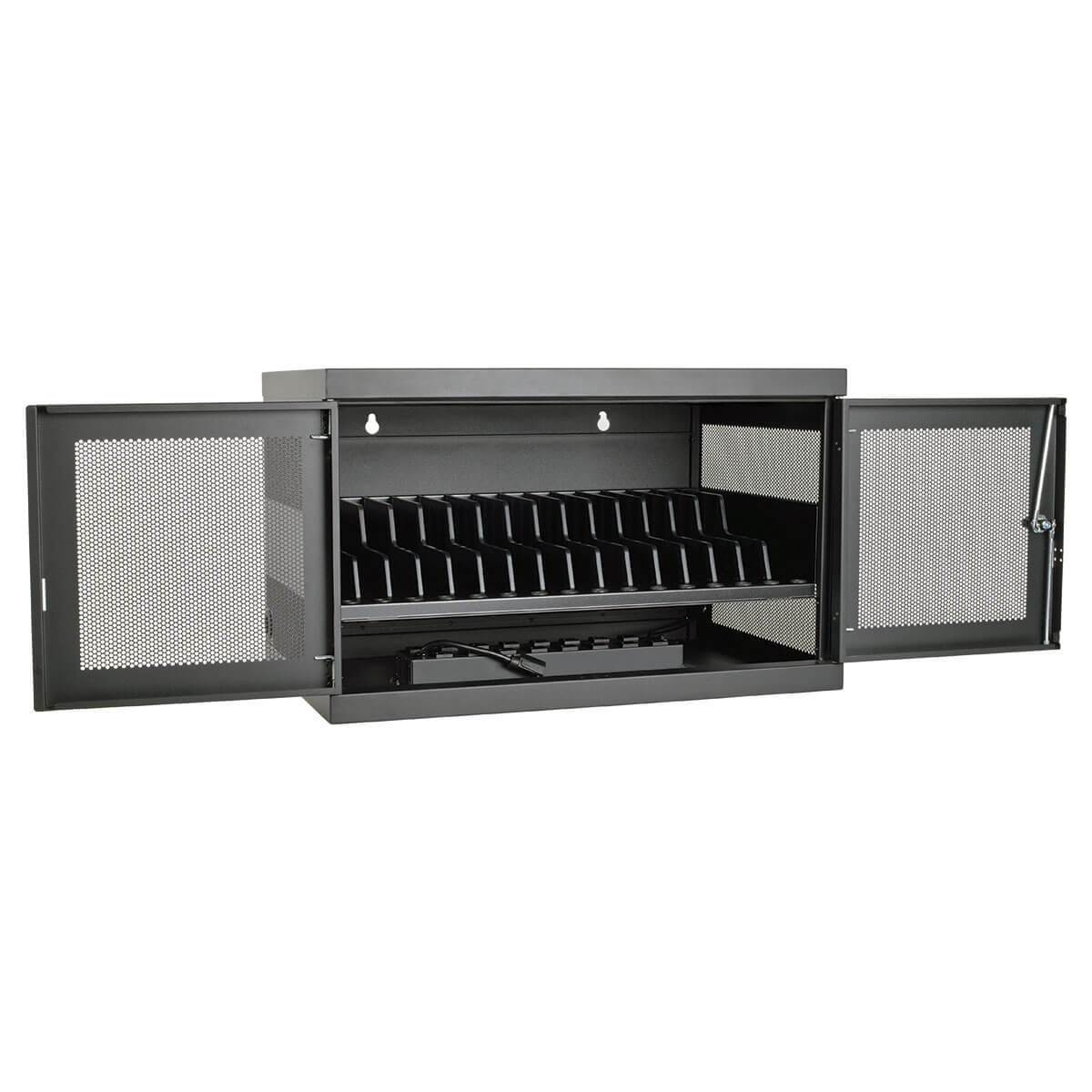 Tripp Lite 16-Device Ac Charging Station Cabinet For Chromebooks And Laptops, Wall-Mount And Cart Options, Black