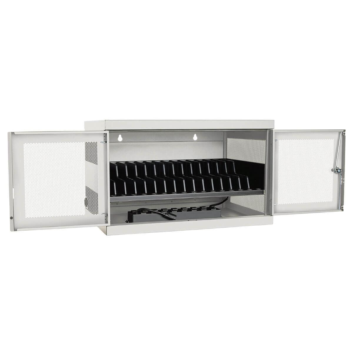 Tripp Lite 16-Device Ac Charging Station Cabinet For Chromebooks And Laptops, Wall-Mount And Cart Options, White
