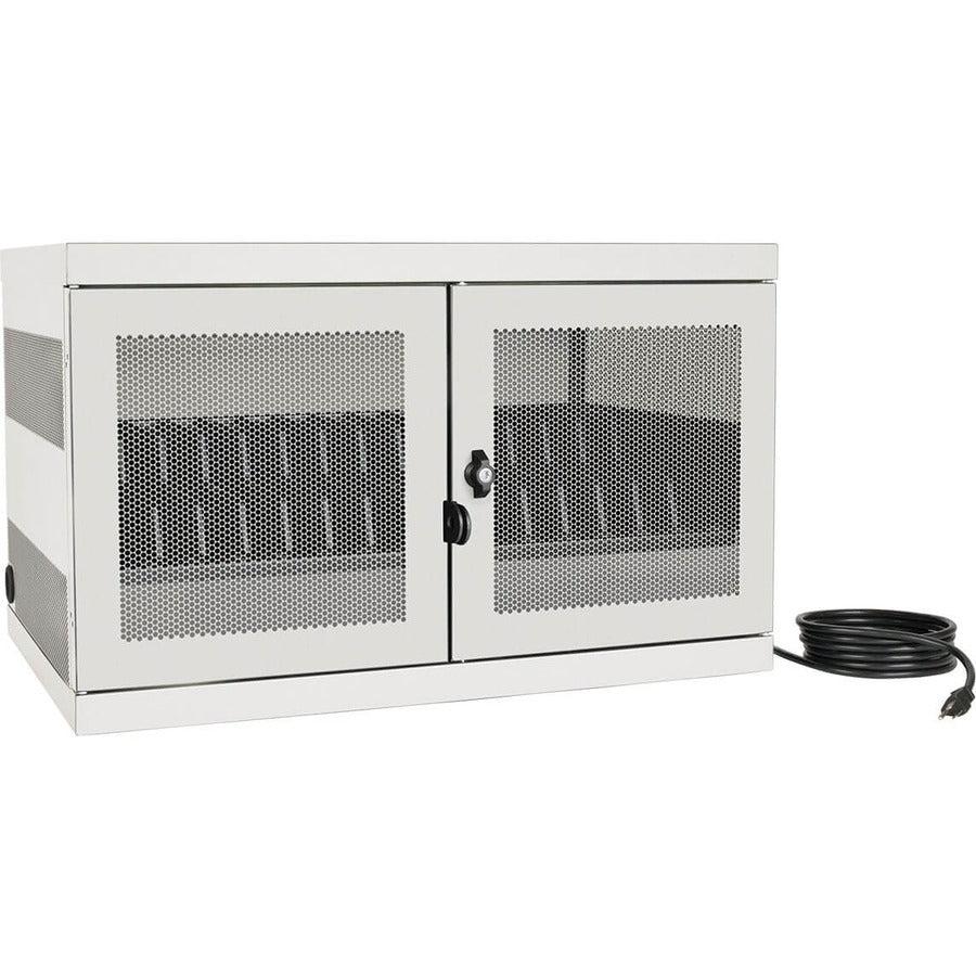 Tripp Lite 16-Device Ac Charging Station Cabinet For Chromebooks And Laptops, Wall-Mount And Cart Options, White