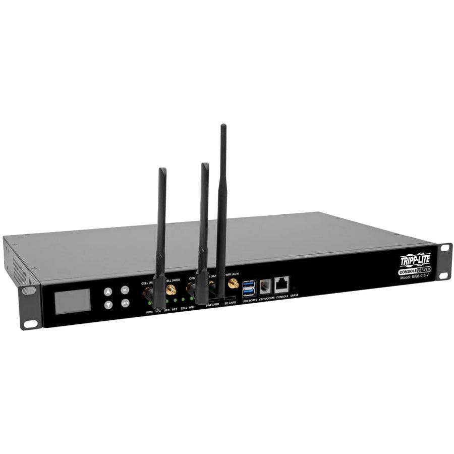 Tripp Lite 16-Port Console Server, Usb Ports (2) - 4G Lte, Dual Gbe Nic, 16Gb Flash, Sd Card, Wi-Fi, Desktop/1U Rack, Taa