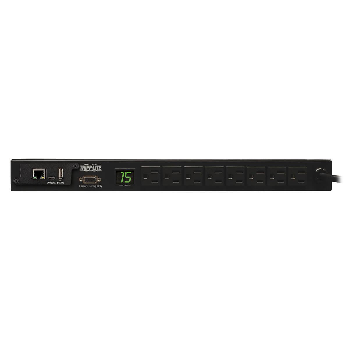 Tripp Lite 1.4Kw Single-Phase Monitored Pdu, 120V Outlets (8 5-15R), 5-15P, 12Ft Cord, 1U Rack-Mount