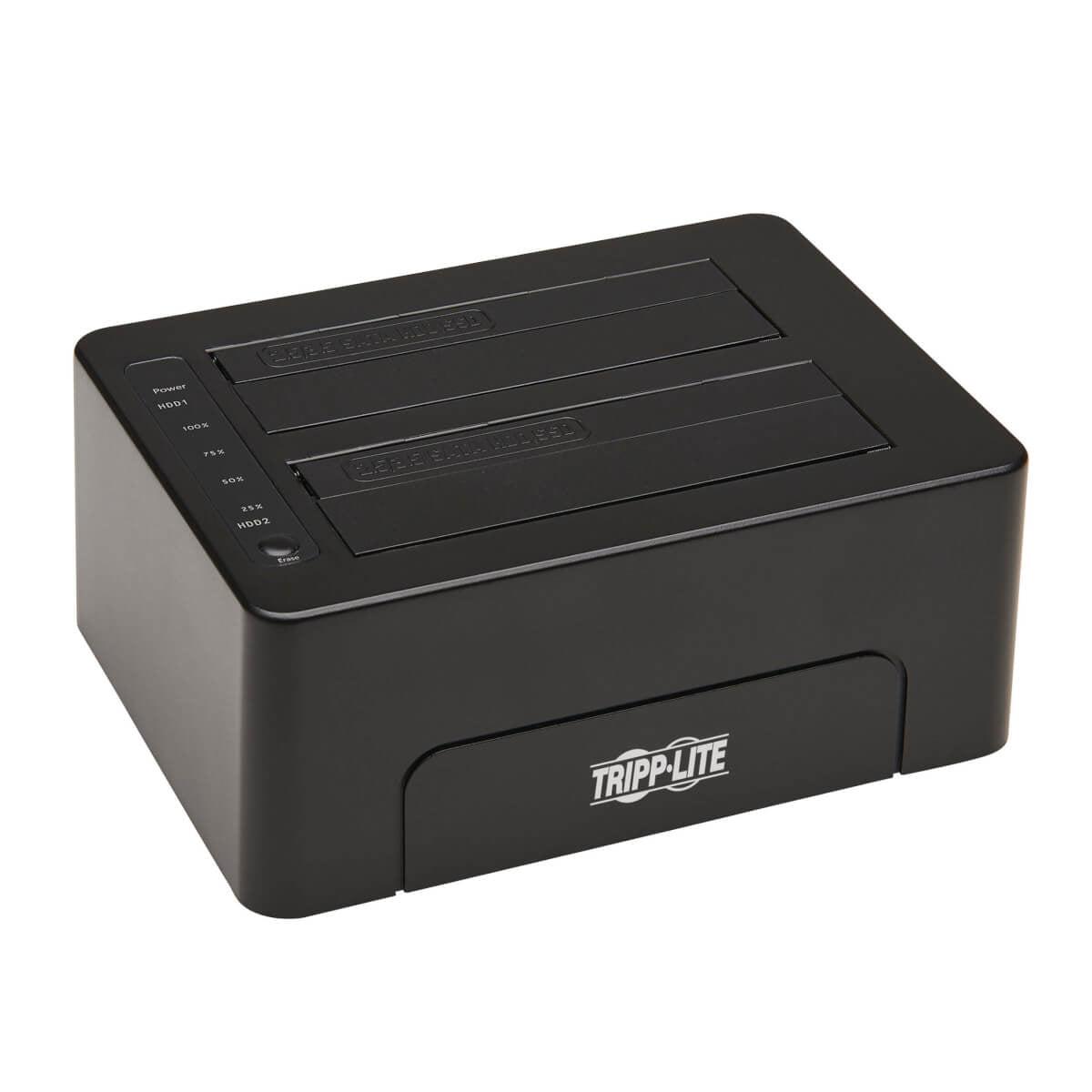 Tripp Lite 2-Bay Usb 3.0 Sata Hard Drive Docking Station With Erase Function, 2.5 And 3.5 In. Hdd And Ssd