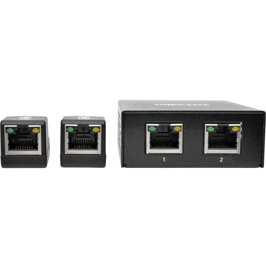 Tripp Lite 2-Port Hdmi Over Cat5/Cat6 Extender Kit, Power Over Cable, Box-Style Transmitter, 2 Mini Receivers, 1080P @ 60 Hz, Taa