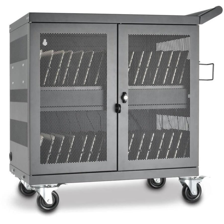 Tripp Lite 32-Device Usb Charging Station Cart With Sync For Ipad And Android Tablets, Wall-Mount Option, Black