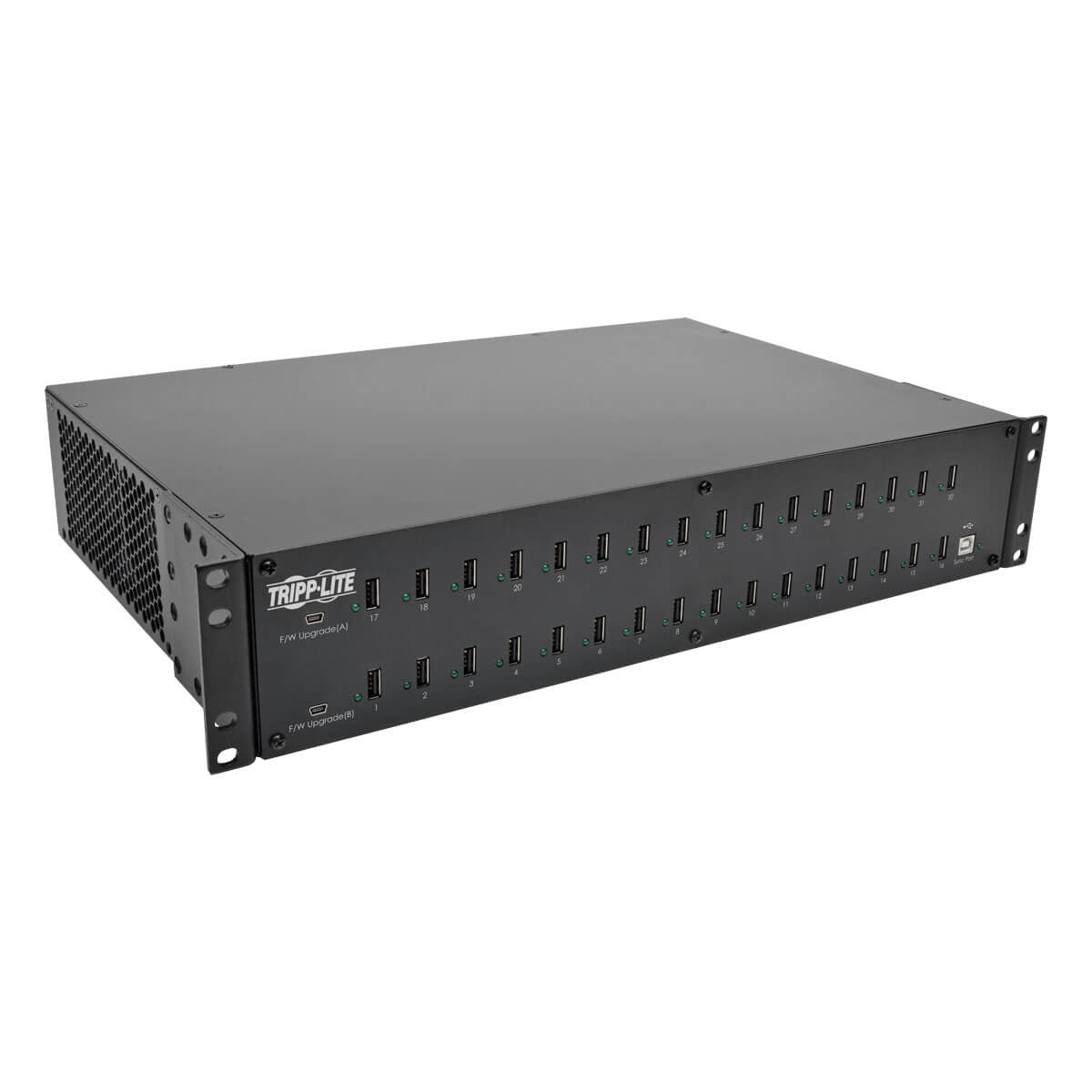 Tripp Lite 32-Port Usb Charging Station With Syncing, 5V 80A (400W) Usb Charger Output, 2U Rack-Mount
