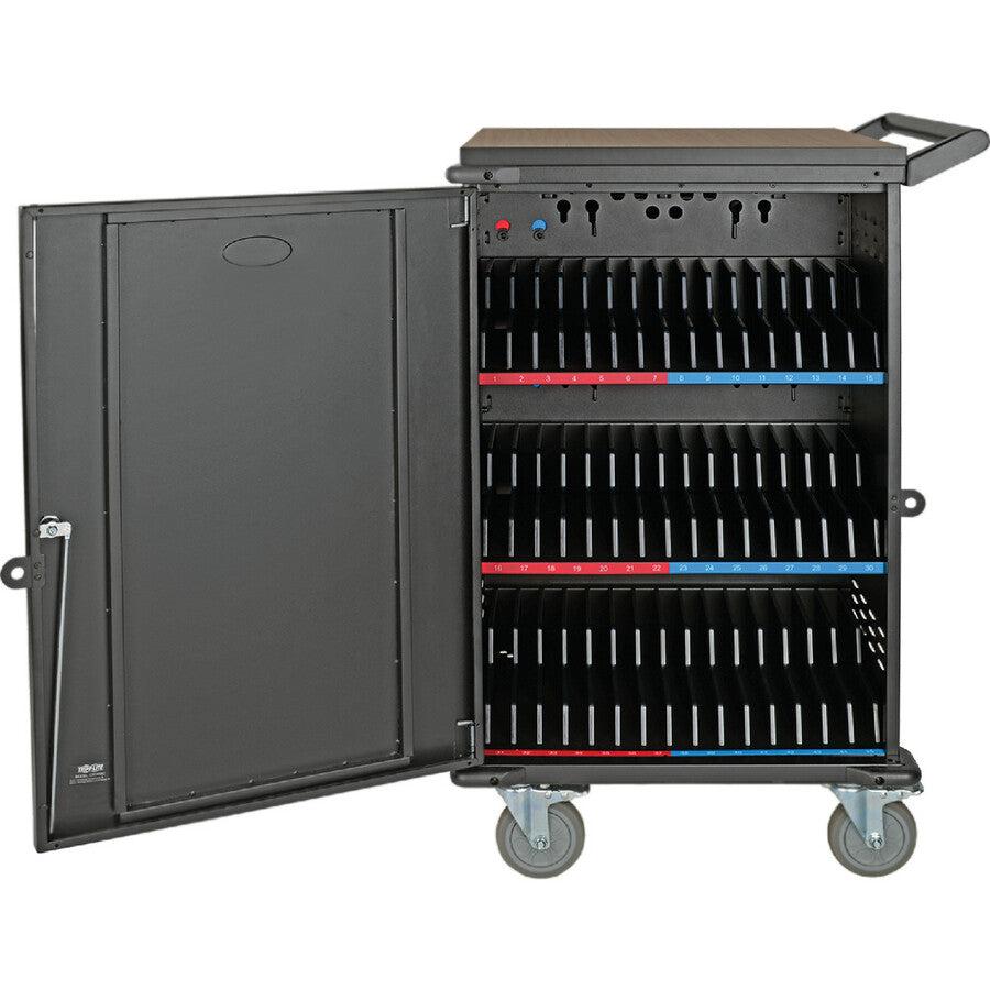 Tripp Lite 45-Device Ac Mobile Charging Cart – Laptops And Chromebooks, 120V, Nema 5-15P, 10 Ft. Cord, Black