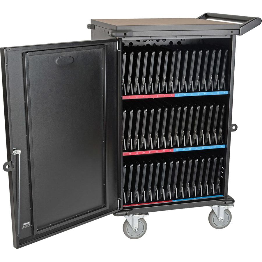 Tripp Lite 48-Device Ac Mobile Charging Cart – Laptops And Chromebooks, 120V, Nema 5-15P, 10 Ft. Cord, Black