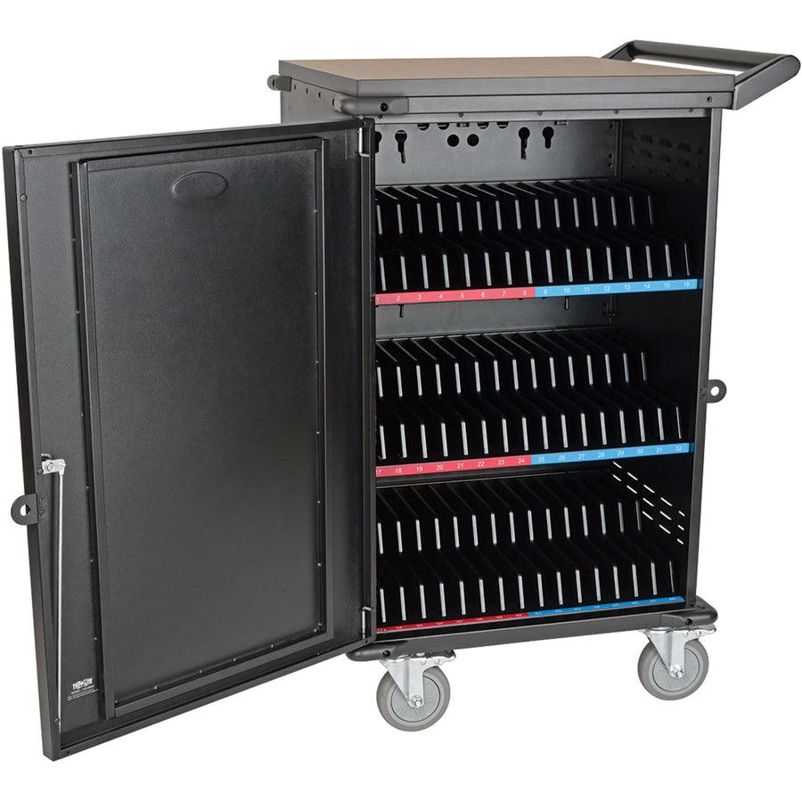 Tripp Lite 48-Device Ac Mobile Charging Cart – Laptops And Chromebooks, 120V, Nema 5-15P, 10 Ft. Cord, Black