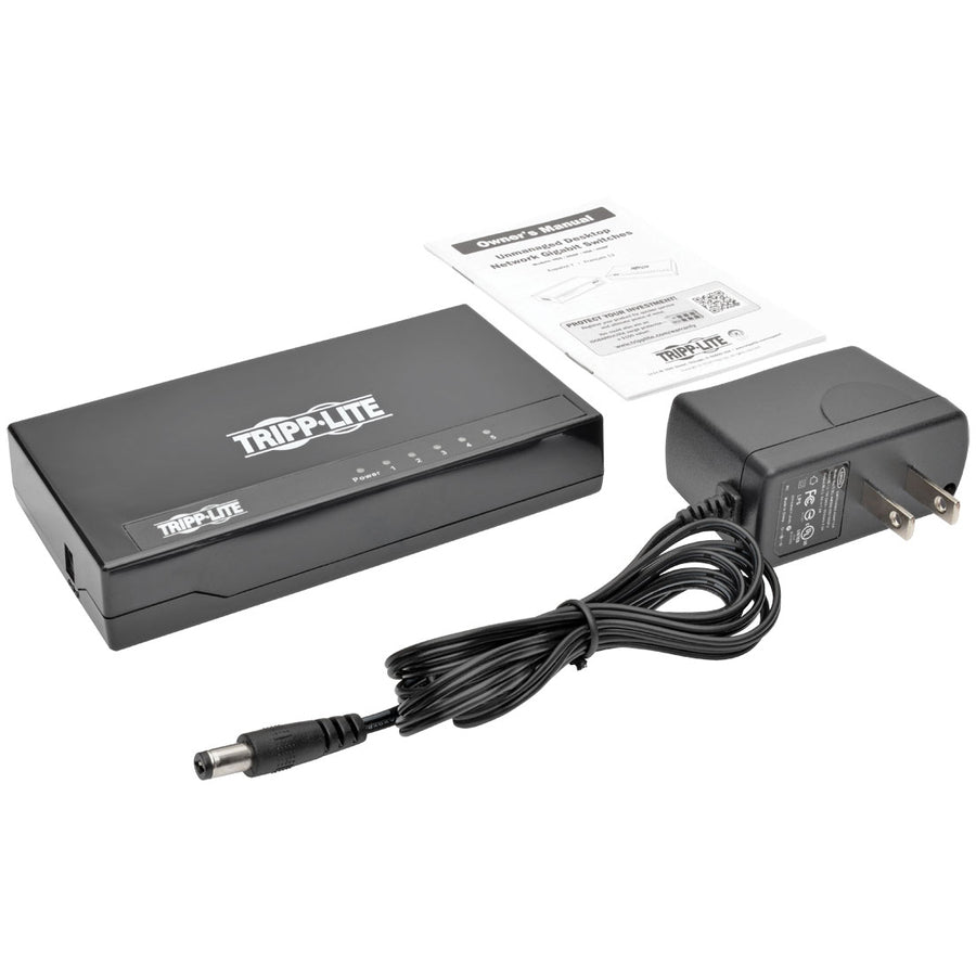 Tripp Lite 5-Port 10/100/1000 Mbps Desktop Gigabit Ethernet Unmanaged Switch