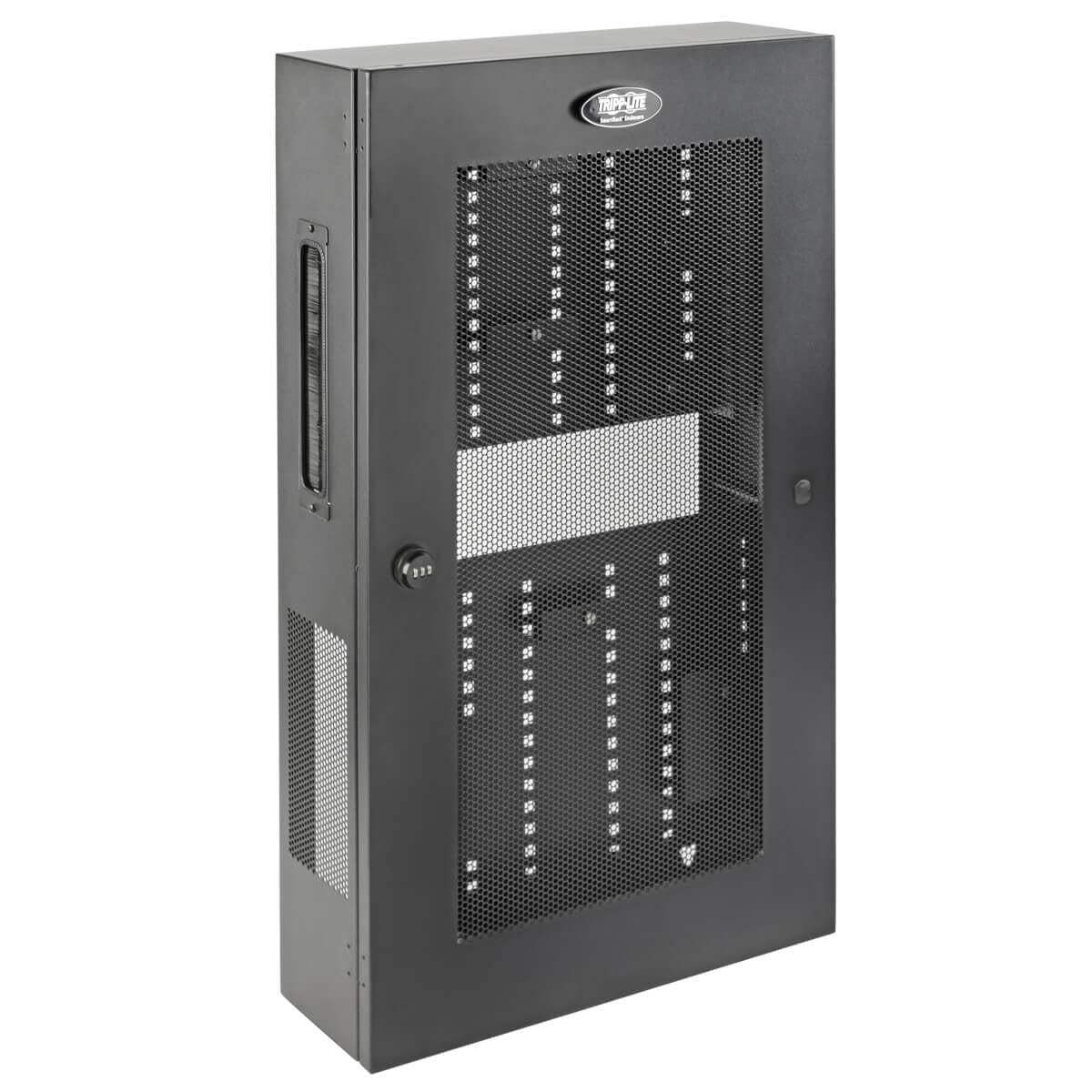 Tripp Lite 5U Low-Profile Vertical Wall Mount Structured Wiring Enclosure, Switch-Depth, Adjustable Equipment Brackets