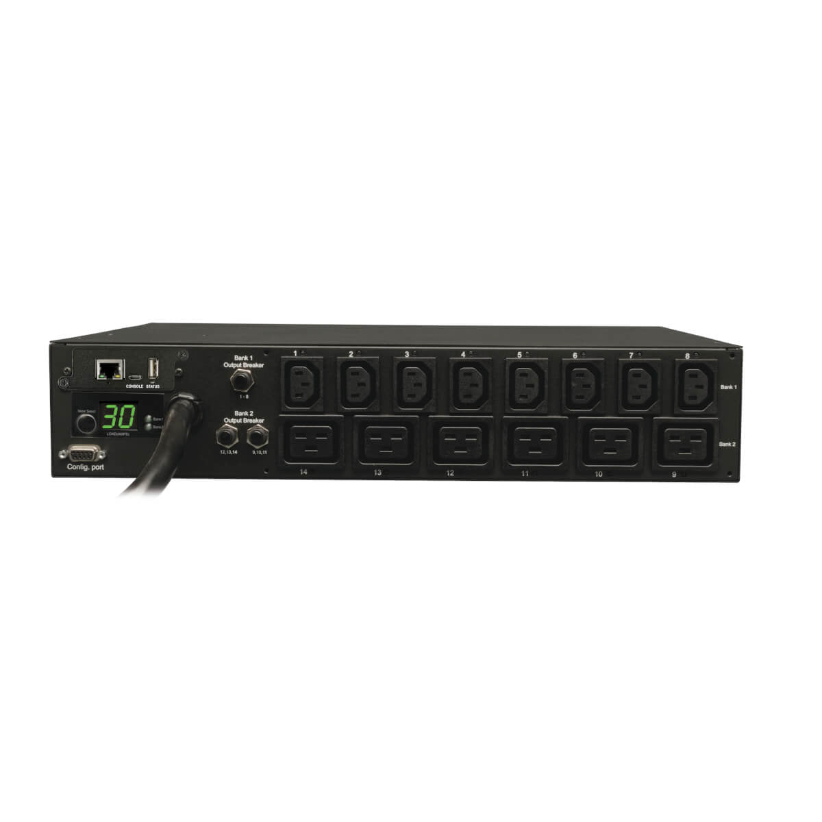 Tripp Lite 5.8Kw Single-Phase Switched Pdu, 208/240V Outlets (8 C13 & 6 C19), L6-30P, 15Ft Cord, 2U Rack-Mount