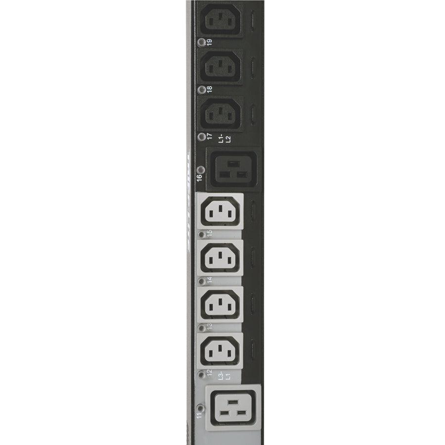 Tripp Lite 6.7Kw 3-Phase Switched Pdu - Lx Platform, 24 C13 & 6 C19 Outlets, L21-20P Plug, 6 Ft. Cord, 0U, Taa