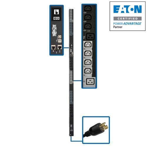 Tripp Lite 6.7Kw 3-Phase Switched Pdu - Lx Platform, 24 C13 & 6 C19 Outlets, L15-20P, 0U, Outlet Monitoring, Taa