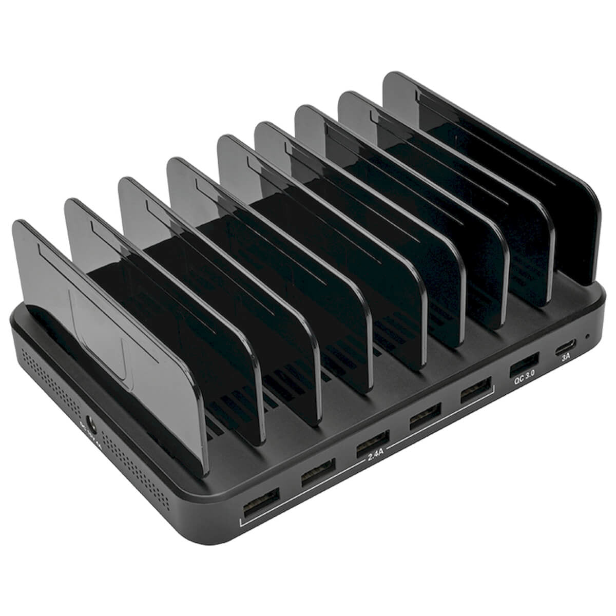 Tripp Lite 7-Port Usb Charging Station W/Quick Charge 3.0, Usb-C Port, Device Storage, 5V 4A (60W) Usb Charge Output